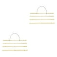 thumbnail image 3 of Decodeary 21CM-61CM DIY Magnetic Wooden Photo Hanger Poster Scroll Print Picture Frame Beige 61cm 2Set, 3 of 6