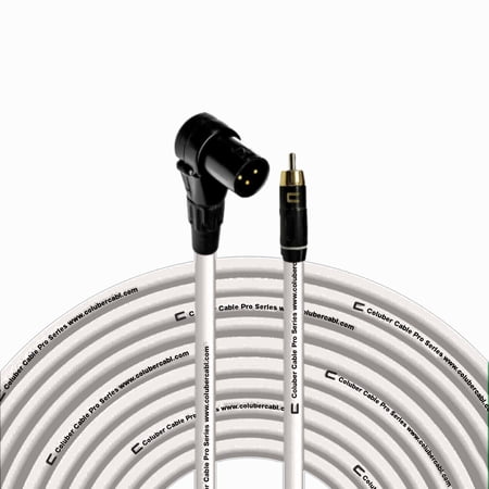 Coluber Cable Balanced Right Angle XLR Male to RCA Male Pro 3-Pin Connector