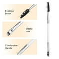 thumbnail image 4 of Unique Bargains 5pcs Soft Double Sided Eyebrow Brush Angled Eye Brow Brush Eyelash Extension Brush Silver Tone White, 4 of 6