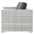 thumbnail image 3 of Lounge Loveseat Sofa, Rattan, Wicker, Grey Gray, Modern Contemporary Urban Design, Outdoor Patio Balcony Cafe Bistro Garden Furniture Hotel Hospitality, 3 of 8