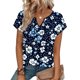 thumbnail image 5 of Camiseta de Manga Corta de Verano para las Mujeres de Moda sin Posicionamiento de Impresión, Blusa de Color Sólido con Cuello en V para la Primavera Y el Verano, 5 of 7