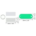 thumbnail image 3 of Uxcell 60x21mm Plastic Key Tags with Split Keyring Green 16 Count, 3 of 4