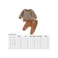 thumbnail image 5 of GXFC Toddler Boys Fall Outfits 6M 1T 2T 3T 4T Children Boys Long Sleeve Striped Sweatshirt and Elastic Long Pants Casual 2  Piece Autumn Set Clothes for Kids Boys, 5 of 9
