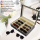thumbnail image 3 of Caja de anteojos de sol de cuero sintético - 8 ranuras - Estuche/relojes negros con cerradura para hombres y mujeres33.7 * 25.3 * 8 cm TUNC Sencillez, 3 of 5