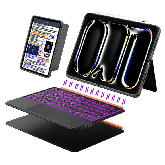 Funda con teclado para iPad Pro 13" DANCESOUL magnética con retroiluminación