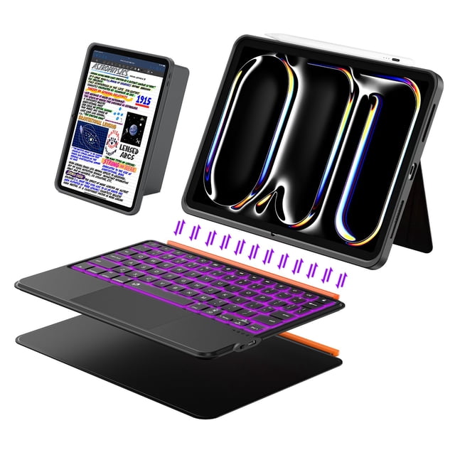 Funda con teclado para iPad Pro 13" DANCESOUL magnética con retroiluminación