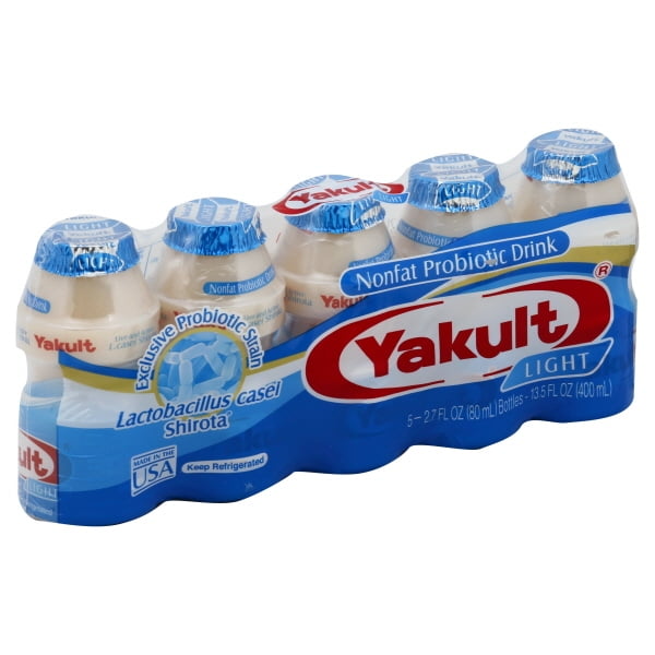 Yakult Light FatFree Probiotic Drink, 2.7 Fl. Oz., 5 Bottles