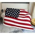 thumbnail image 5 of American Flag Blanket, Super Soft Flannel Twin Throw Blanket 60 80 for Bed Couch Chair Fall Winter Camping Living Room Office Gift, 5 of 6