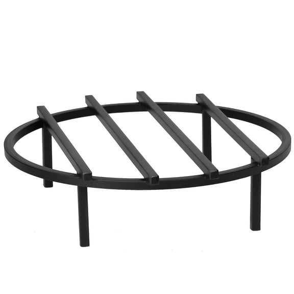 SteelFreak 18 Inch Steel Round Classic Style Fireplace Firepit Grate, Black