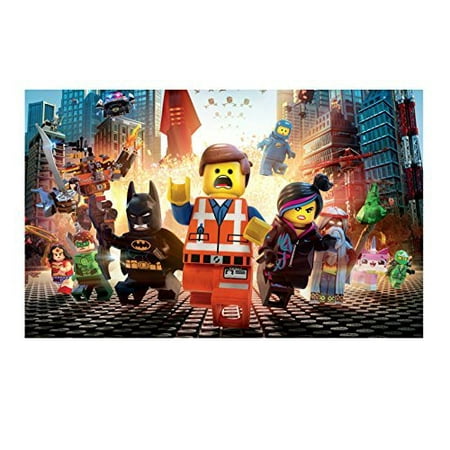 Movie Case Topper Card - Lego Movie Runing Edible Frosting Image Cake Topper- 1/4 Sheet -