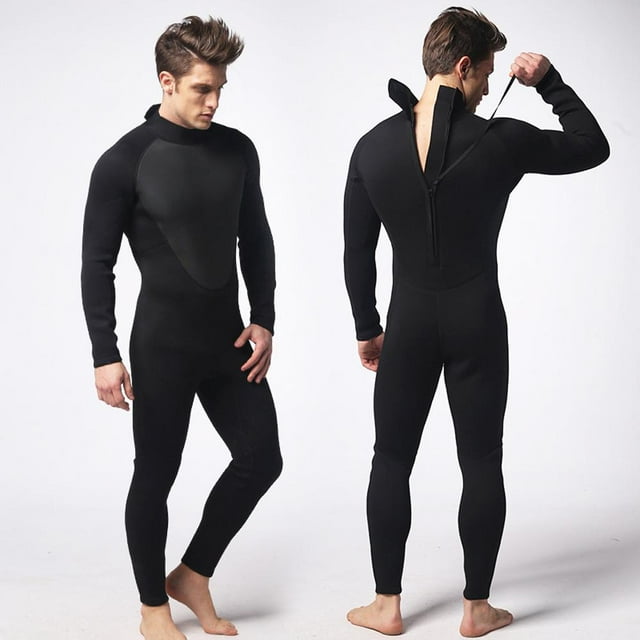 3mm Trajes de Neopreno para Hombres Completo Suit Cierre de Cuello Protección de . , Negro, S S DYNWAVEMX Trajes de neopreno