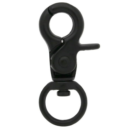 

Fenggtonqii 0.5 Swivel Trigger Snap Hook Lobster Claw Clasp Spring Loaded Clip O-Ring Ended Black - Pack of 30