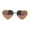 Gold Peach Mirror, variant on Womens Pop Color Lens Hippie Heart Shape Metal Rim Sunglasses Silver Blue