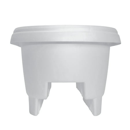 UPC 087404000102 product image for Bloem 12  x 12  x 9  Casper White Plastic and Resin Round Center Mounted Rail Pl | upcitemdb.com