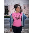 thumbnail image 2 of Butterflies And Leopard Print T-Shirt Women -Image by Shutterstock, Female 5X-Large, 2 of 4