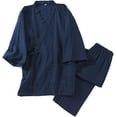 thumbnail image 1 of OWLONLINE Men's Japanese Kimono Cotton Pajamas Suit, 1 of 3