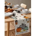 thumbnail image 3 of Table Runners 90 Inches Long Dress Scarves, Fall Farmhouse Coffee/Dining/Kitchen Table Runner for Living Room, Farmhouse Plaid Pumpkin Autumn Maple Leaf Lattice 13x90 Inch, 3 of 7