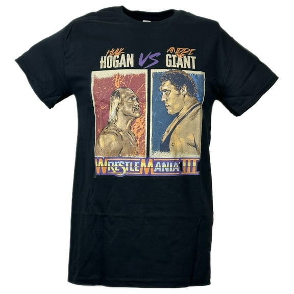 Hulk Hogan Vs Andre The Giant WrestleMania III Black T-shirt