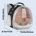 thumbnail image 3 of Portable Rabbit Backpack Carrier Space Capsule Bubble Window Pet Carrier Cage Travel for Bunny, Bearded Dragon, Squirrel, Tortoise, Bird, Lizard, Sugar Glider, 3 of 7