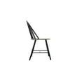 Novogratz Leo Farmhouse Dining Chair, Black Metal/Grey Wood