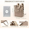 thumbnail image 4 of Convertible Laptop Backpack for Women - Tote Bag with Water-Resistant Material, 4 of 7