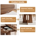 thumbnail image 5 of 59-Inch Extendable Round Dining Table for Dining Room, 4-6 People Farmhouse Oval Wood Expandable Kitchen Dinner Table with Heavy Cross Pedestal for Living Room, Apartment, Dark Brown Walnut, 5 of 7