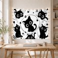thumbnail image 5 of Moon Stars Cats with Front Facing Sitting Upright, Playful Illustration for Cat Lovers, Animal Wall Decor, Housewarming Gift, Tapestry Wall Hanging for Bedroom and Dorm, 5 of 7
