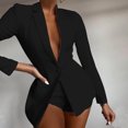 thumbnail image 2 of Gibobby Blazer de mujer casual chamarra para mujer con frente abierto para trabajo negocios casual para mujer(Negro,M), 2 of 5