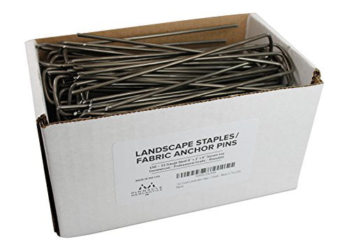 150 Garden Landscape Staples Stakes Fabric Anchor Pins 6 Inch Strong Durable 11 Gauge Steel USA By Pinnacle Mercantile 