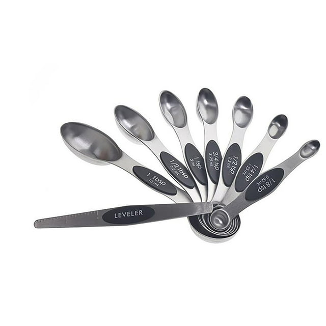 Stainless Steel Measuring Spoons Baking Tool Stainless Steel Double Measuring Spoon 8-Piece Seasoning Spoon Measuring Spoons Stainless Steel