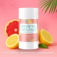 thumbnail image 3 of Breathe Naturals Deodorant - 24 Hour Freshness - Aluminum Free & Vegan - For Sensitive Skin, Men, Women & Kids - 2.6 oz Stick - Made in the USA - (Grapefruit Lemon), 3 of 8