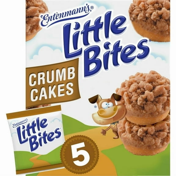 Little Bites Crumb Cake Muffins 5 count Cinnamon & Brown Sugar Mini Muffins 8.75 oz (Pack of 2)