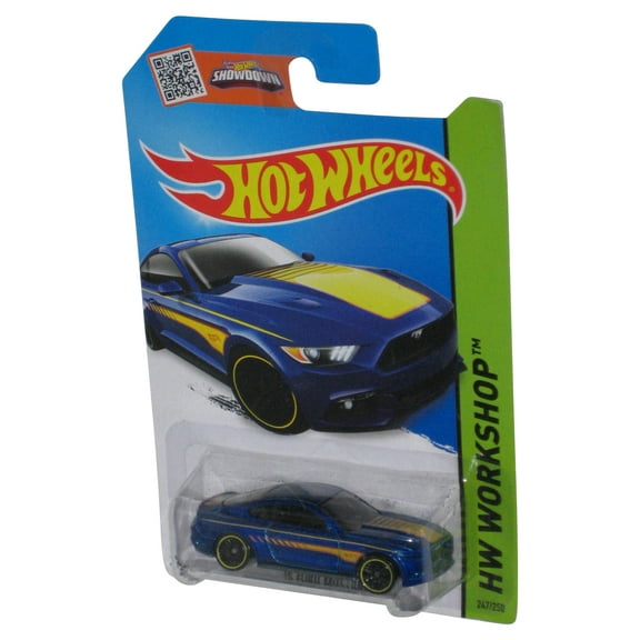 Hot Wheels Showdown HW Workshop (2013) Blue '15 Ford Mustang GT Toy Car 247/250