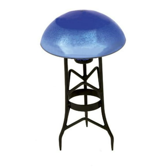 Garden Toad Stool - Blue Lapis Crackle