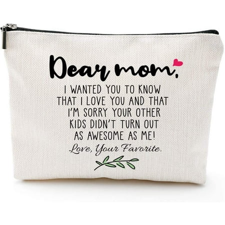 Dear mom,As awesome as me!-Mom Birthday Gifts,New Mom Gifts,Mom Birthday  Gifts from Daughter Son,Funny Mom Gifts,Mom Makeup Bag-Waterproof Makeup  Bag | Walmart Canada