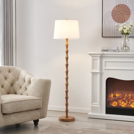 KAWOTI Rustic Floor Lamp 61" Metal Farmhouse Standing Floor Lamp for Living Room, Bedroom