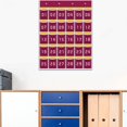 thumbnail image 6 of Classroom Pocket Chart Hanging Organizer for Cellphones Storage Bag Pocket Organizer for Closet Dormitory Children's Literacy Red 30 Pockets, 6 of 8