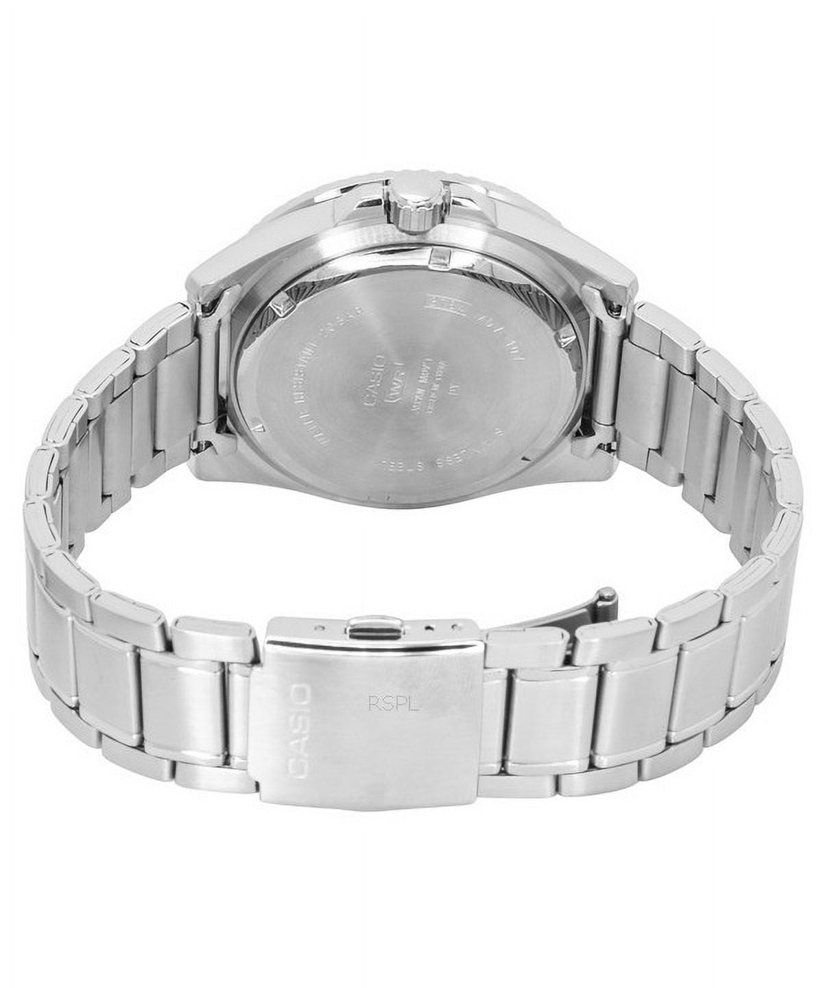 Casio Men’s Stainless Steel and ‘Pepsi’ Bezel Dive Watch - MDV-107D-1A3VDF