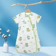 Zwiiyzr Baby Sleeping Bag, Cotton Baby Wearable Blanket Short Sleeve