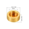 thumbnail image 2 of Uxcell M10 15x6mm Lamp Finial Cap Knob Flat Screw Cap Nut Female Thread Light Fixtures Decoration Champagne Gold 10 Pack, 2 of 6