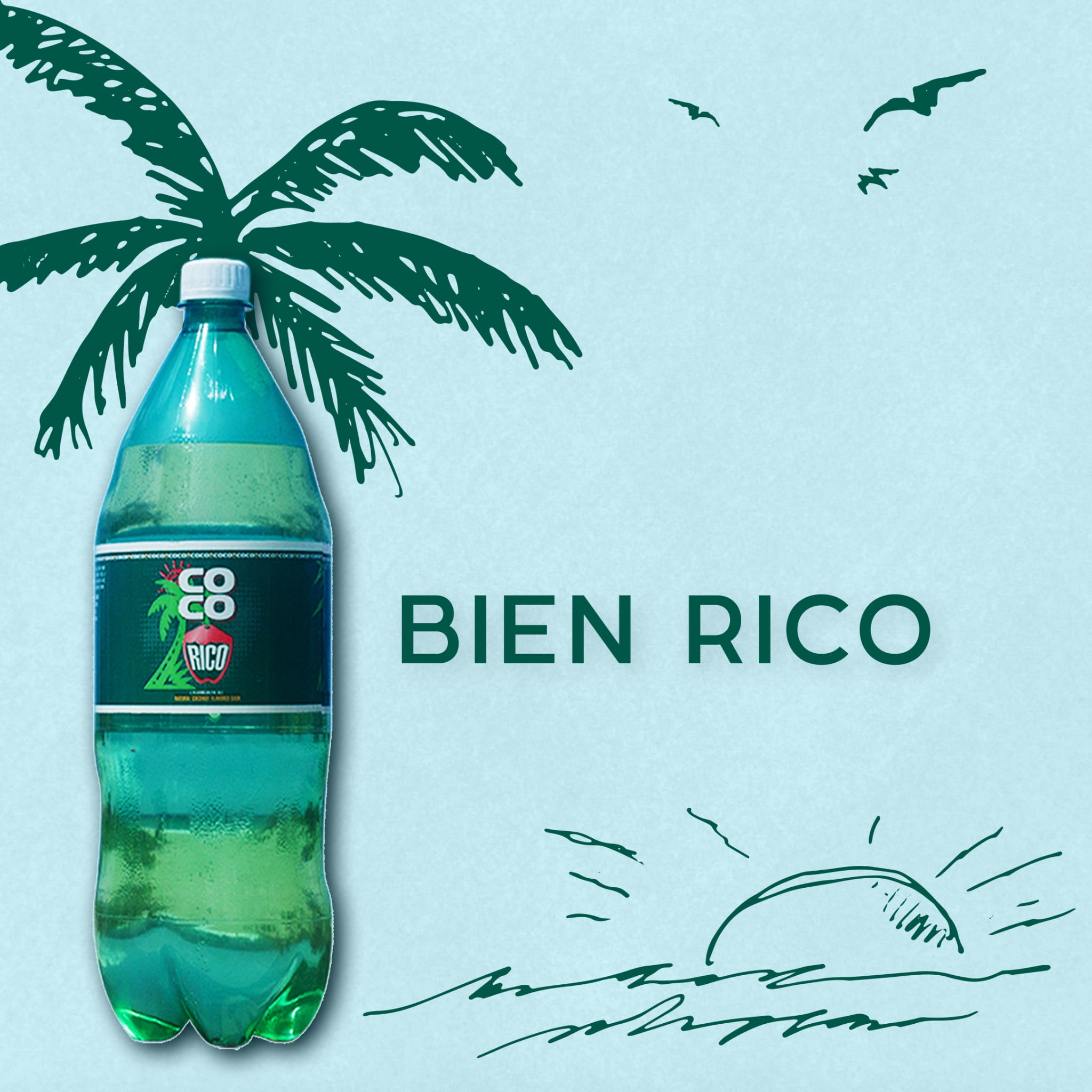 Coco Rico, Regular Soda Coco Rico Natural Coconut Flavored Soda, 1.75 lt Plastic Bottle