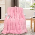 thumbnail image 6 of MEUDYT Heated Weighted Blanket for Adults, Flannal Sherpa Electric Weighted Blankets, 50.1"x 60.1", 13lbs, Pink, 6 of 8