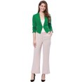 thumbnail image 3 of INSPIRE CHIC Women's Collarless Work Office Business Casual Cropped Blazer Jacket, 3 of 6