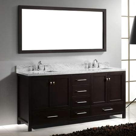 White 72 Double Sink Bathroom Vanity