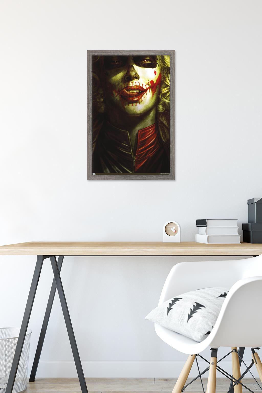 DC Comics - Harley Quinn - Batman: Damned Wall Poster, 14.725" x 22.375" Framed
