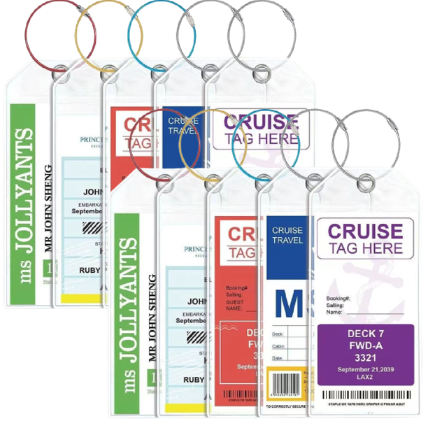 10 Pack Cruise Luggage Tags, Trianu Clear Luggage ETags Holders Zip