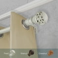 thumbnail image 2 of 1" Dia Faux Wood Curtain Rod 28-48 inch with Heinrich Finials - Pearl White, 2 of 3