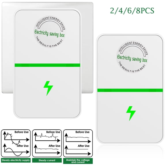 BUTORY 2/4/6/8 Pack Pro Power Saver Electricity Saving Box Household Office Market Device 90V-250V 30KW US Plug Saving and High Efficiency