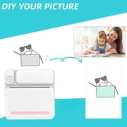 Portable Mini Thermal Printer, Bluetooth Pocket Printer for Stickers and Notes, Inkless Printing Device with Paper Roll, Rechargeable Handheld Printer for Label Making, Barcode & Templates