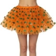 thumbnail image 4 of St. Patrick's Day Tulle Skirts Womens Rave Outfits Elastic Waist Tutu Mesh Mini Skirts Dance Party Orange, Free Size, 4 of 5